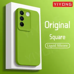 For VivoV27 Case YIYONG Original Liquid Silicone Dustproof Soft Cover For VIVO V27 V29 Pro 5G VivoV29 Global Phone Cases