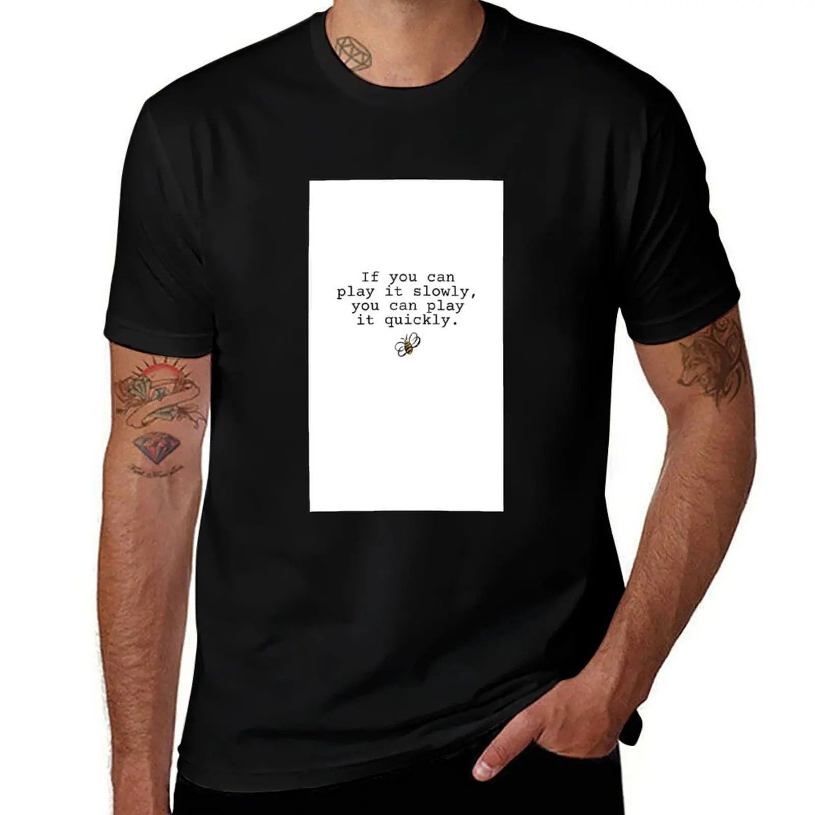 Two Set Violinif You Can Play It Slowly You Can Play It Quickl T-Shirt Trendy Print Short Sleeve T-Shirt