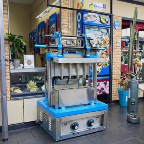 32 Heads Ice Cone Making Machine / Icecream Sugar Maker Automatic Price
