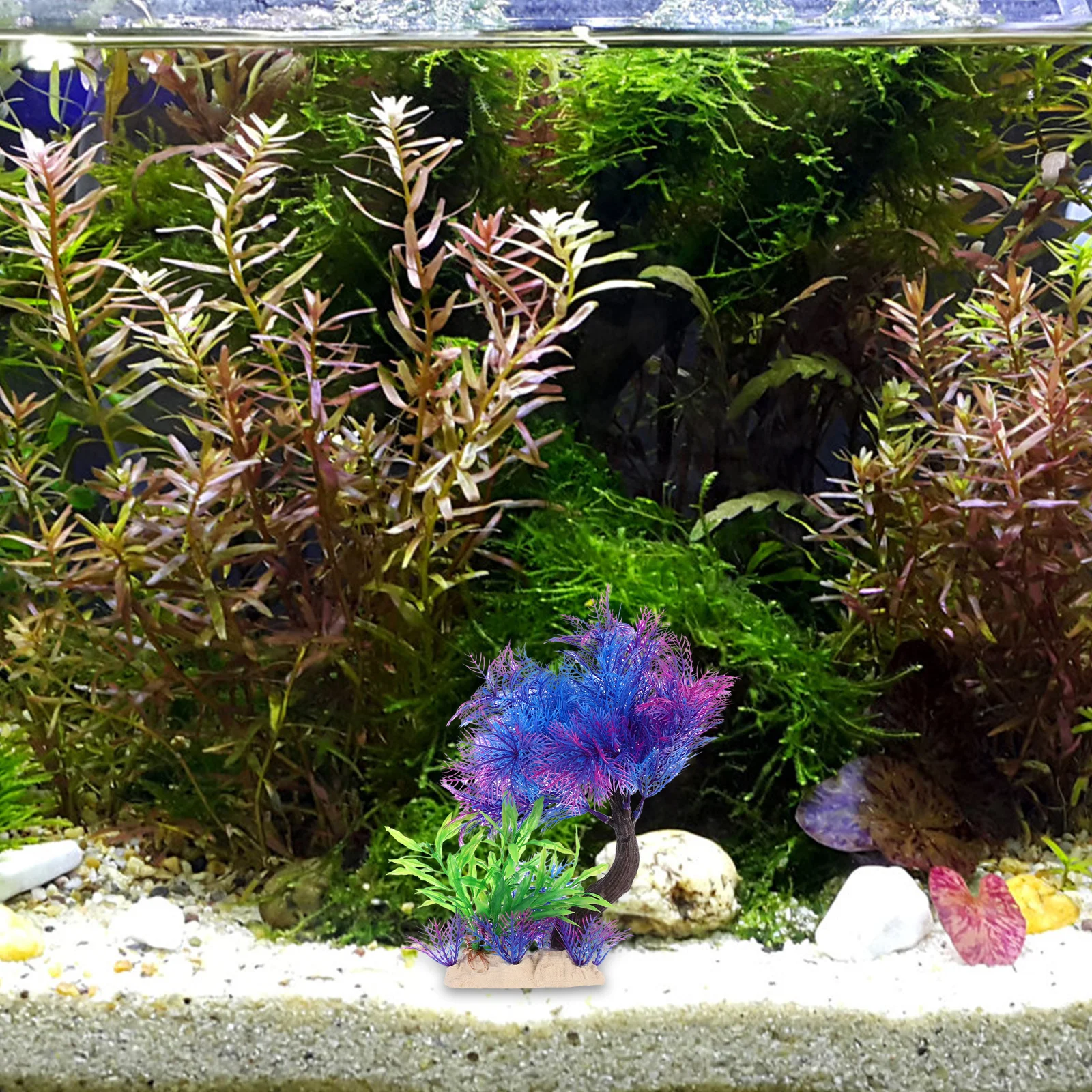 

Aquarium Decor Fish Tank Landscaping Decor Realistic Simulation Plants Safe for Lightweight Portable Design