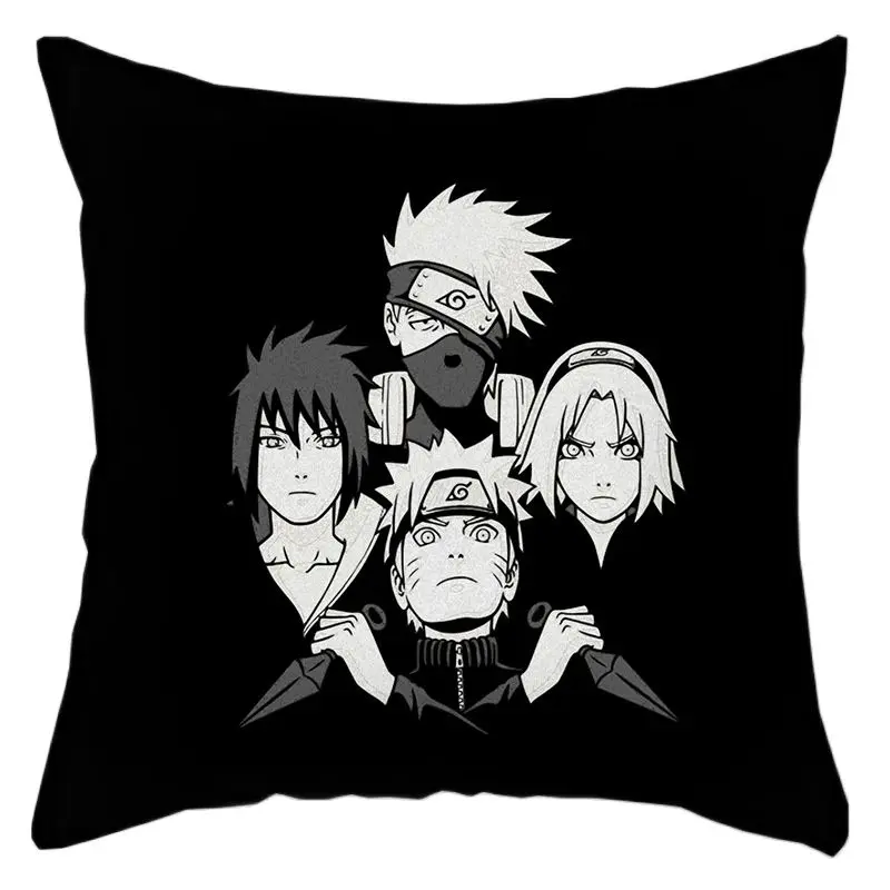 45cm Anime Naruto Pillow Cases Uzumaki Kakashi Uchiha Sasuke Itachi Sharingan Pillowcase Cosplay Accessorie Home Sofa Decoration