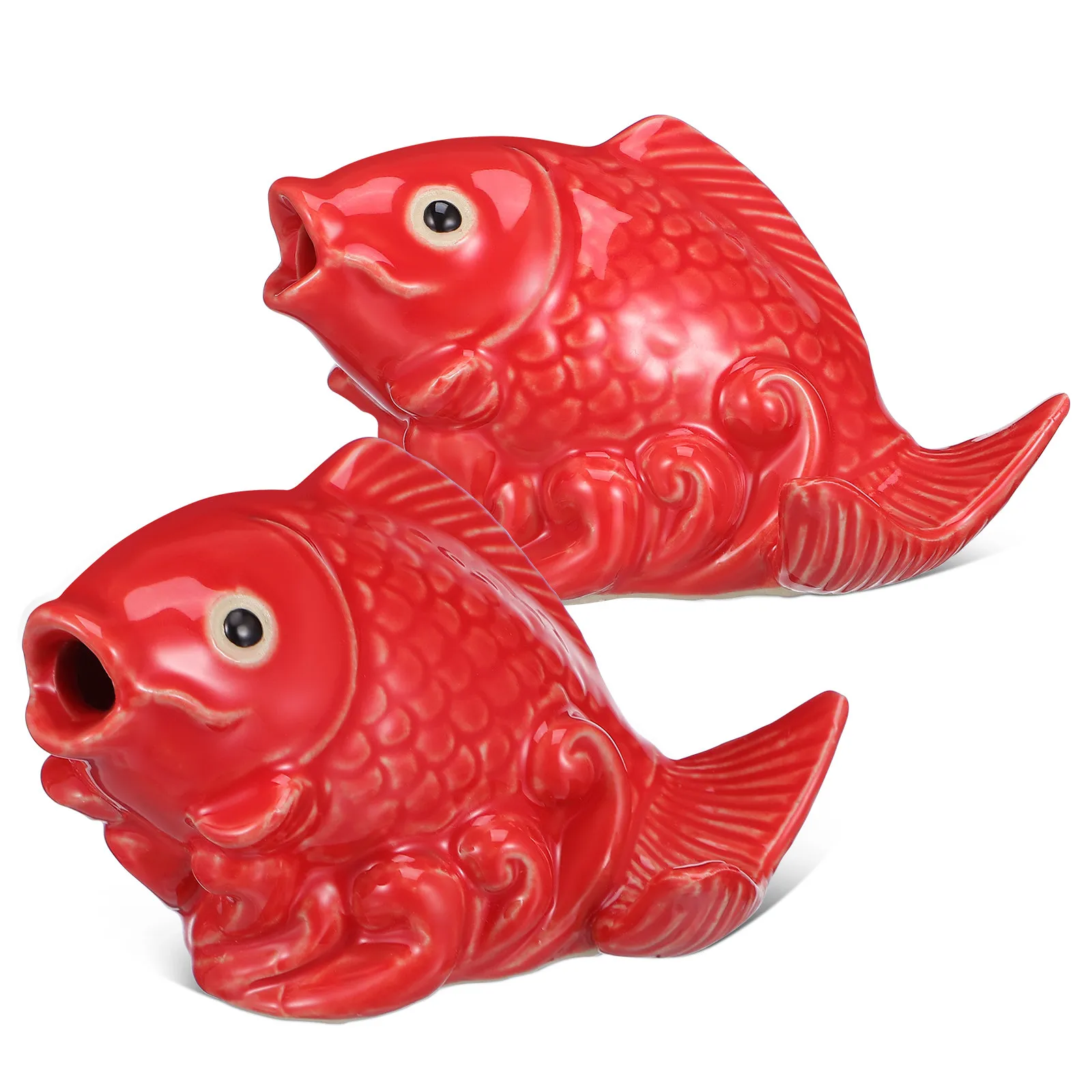 

2Pcs Fish Leap Toilet Bolt Caps Ceramic Toilet Bolt Covers Carp Pattern Decorative Bathroom Accessories