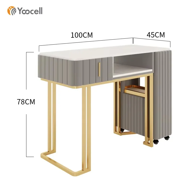 Color Optional Manicure Furniture Nail bar Salon Mesa De Manicure Desk Metal Nail Tables