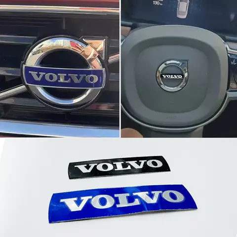 Hot sales ﻿Car Front Grille Emblem Logo/Steering Wheel Airbags Badge Stickers Volvo XC60 XC90 S60L﻿ S80L S60 S80 V60 C70 S40 C