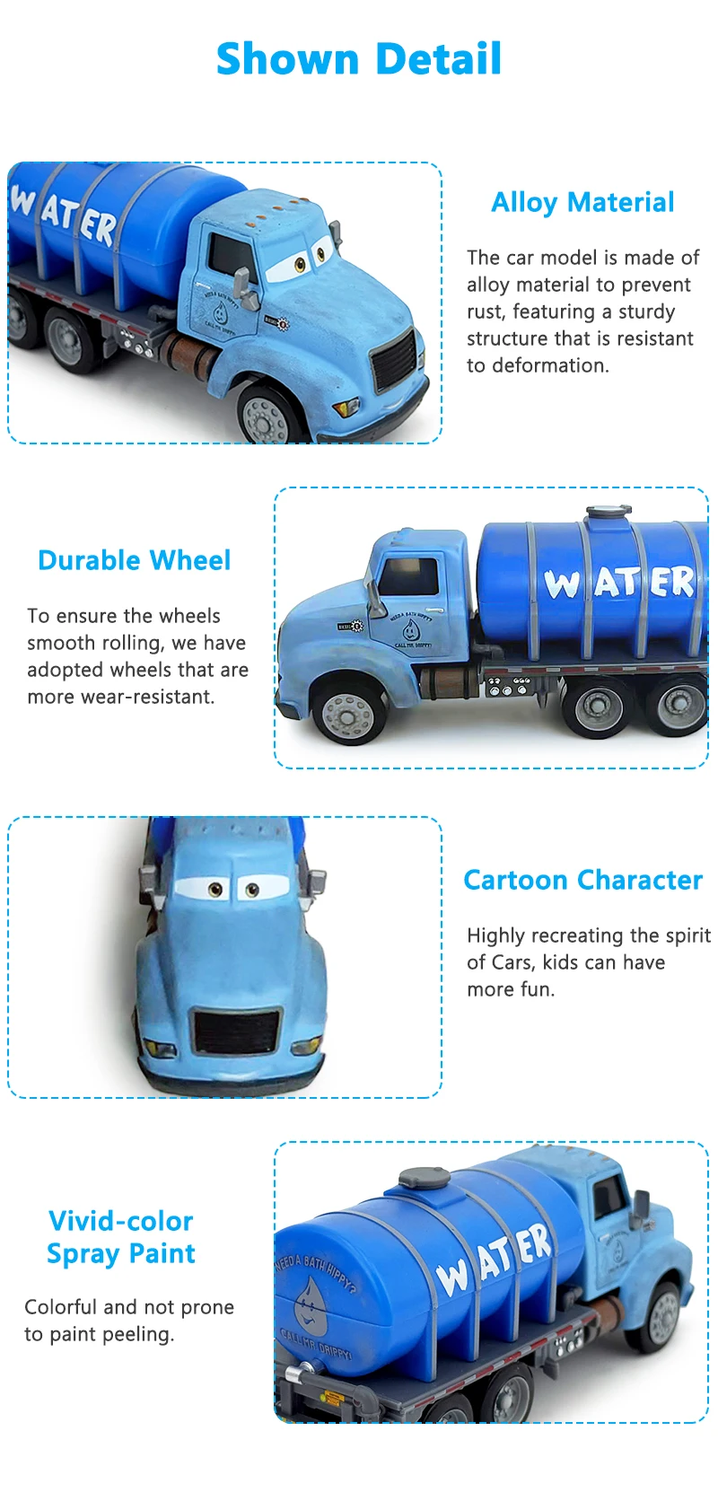Cars 3 Spielzeugauto Der Wettbewerb des Demolition Derby Rennfahrer Mr. Drippy Legierungs-Druckgussmodell LKW Spielzeug Geschenk für Kinder – Detail 3