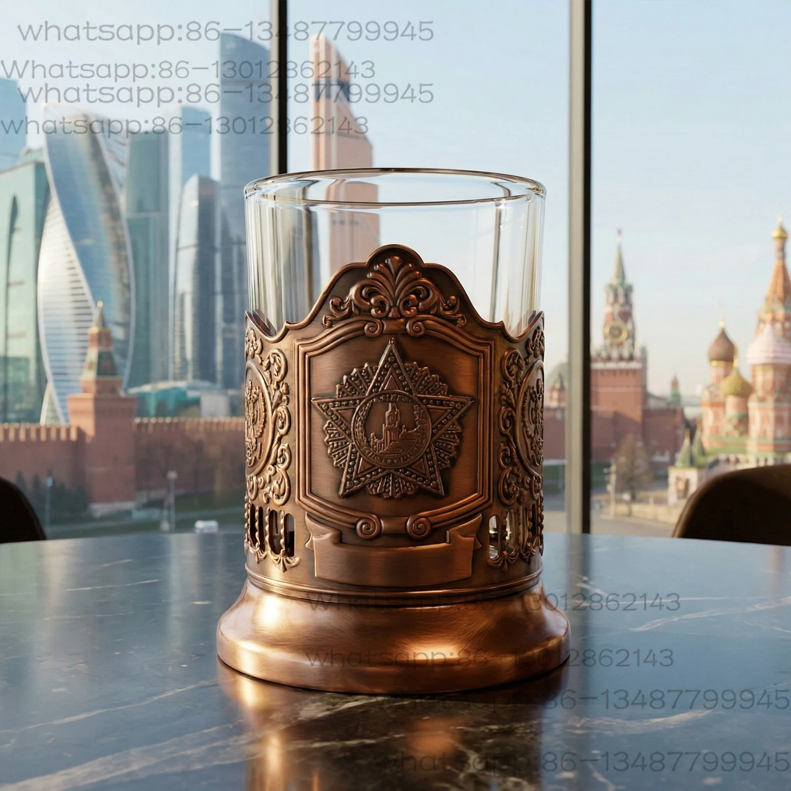 Palace Cup Russische traditionele theekop Zwarte theeglascollectie Nostalgie