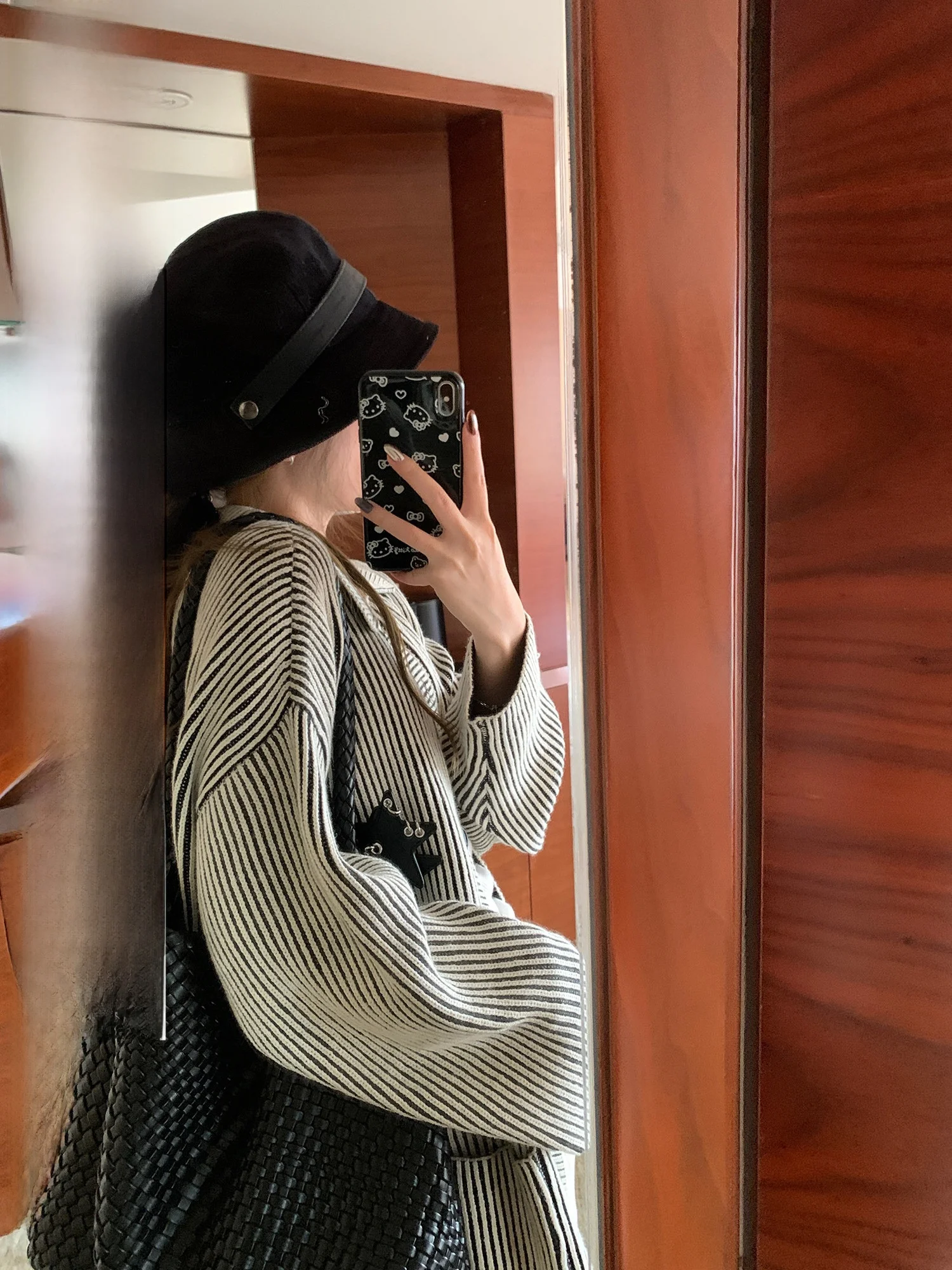 

Aeronline Винтажный полосатый вязаный кардиган-свитер, женский повседневный топ с отложным воротником на одной пуговице, осень-зима...