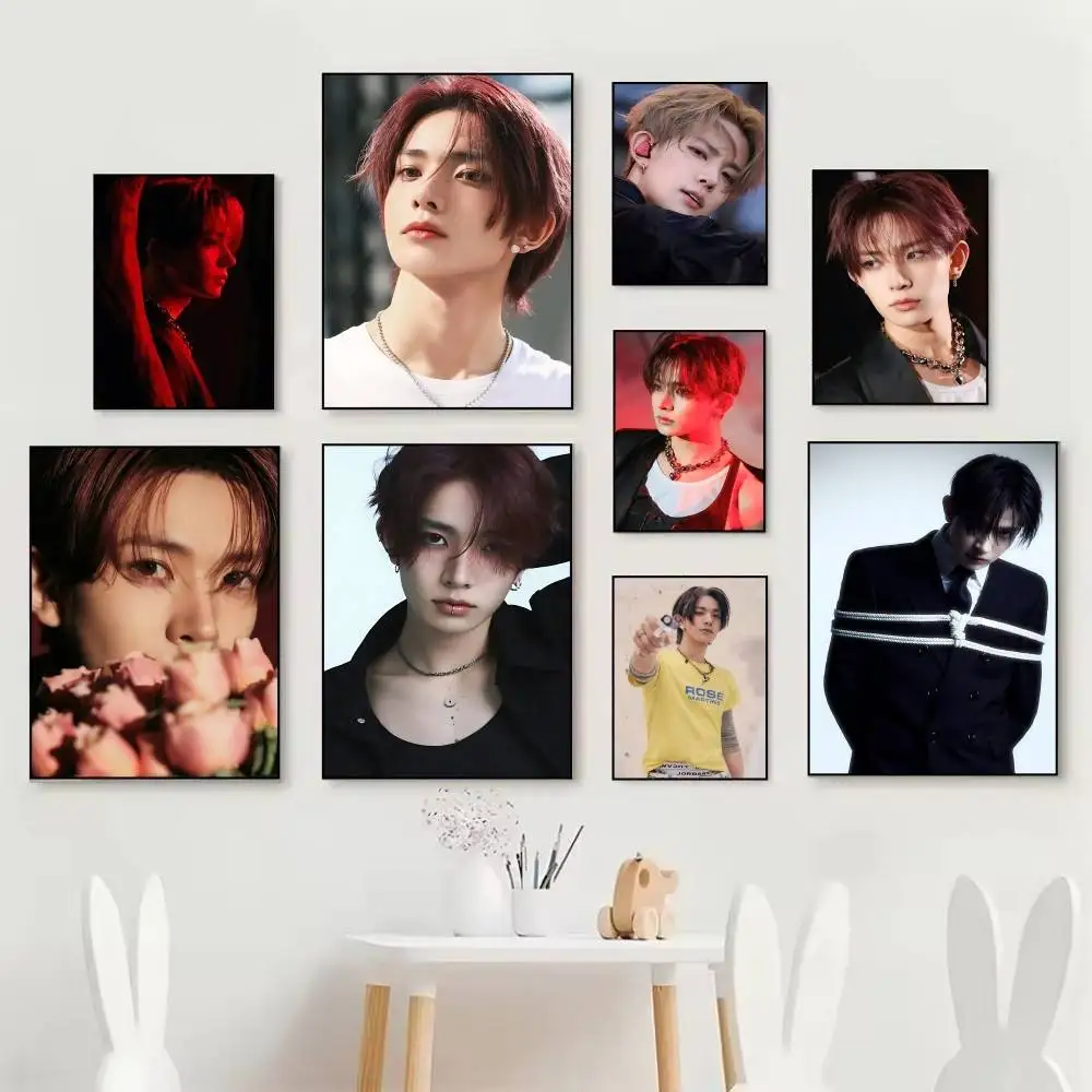 Singer Idol H-HEESEUNG Posters Self Adhesive Waterproof Ideal For Living Room Bedroom Bar Decoration
