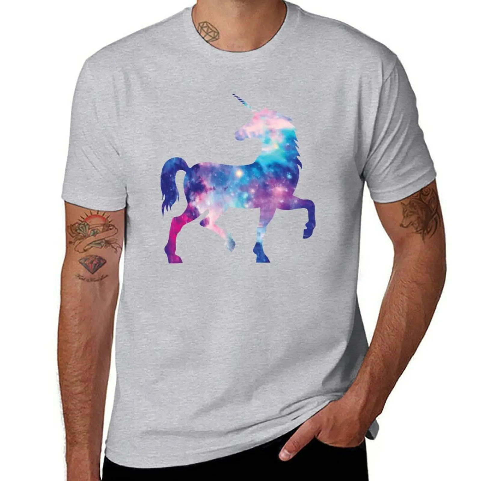 Unicorn T-shirt customs design your own kawaii clothes shirts graphic tees boys animal print slim fit t shirts for men