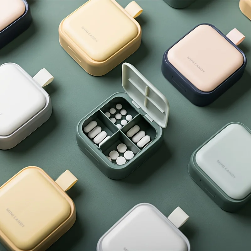 

1pc Small Pill Case, Cute Pill Box - Acedada Travel Daily Pill Organizer, Portable Pretty Pill Container For Purse Pocket, Compa