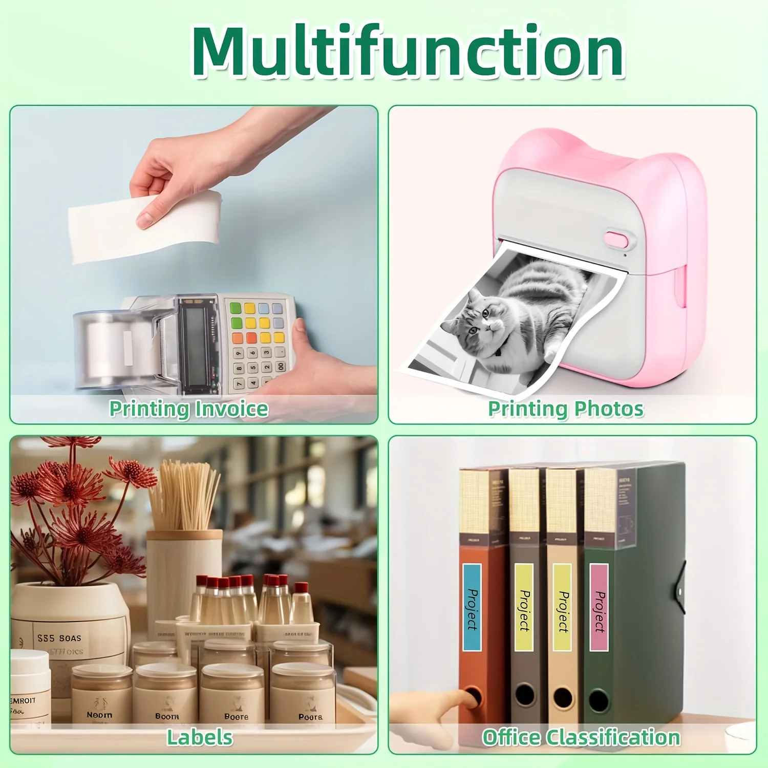 5/10/20 لفات 57 ملم ورق حراري أبيض مع طابعات صغيرة متوافقة مع الأساسية C9/X5/X6 للتعلم/المذكرات/الرسم/المكتب/ملصقات Phomemo