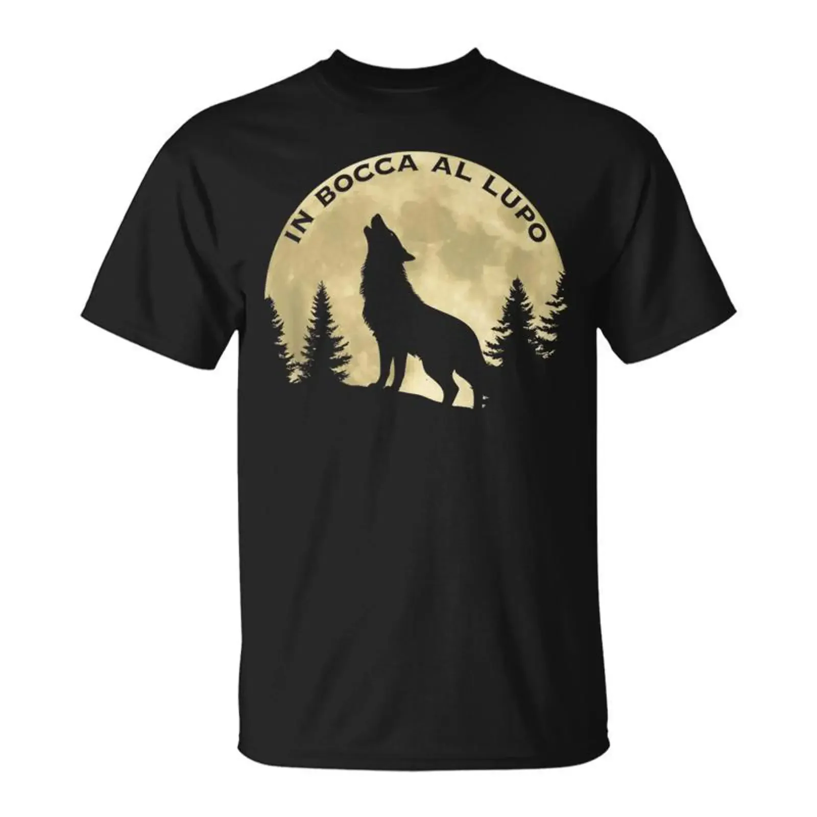 In Bocca Al Lupoymbole Italien Idiome Bonne Chance T Shirt Cadeauxyz vintage Washed Casual Soft Stretched Comfortable Versatile