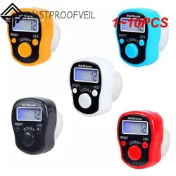 1~10PCS Finger Counter w/ Compass Islamic Tasbih Bead 5 Digital LED Electronic Handheld Tally Counter Clicker counter ring