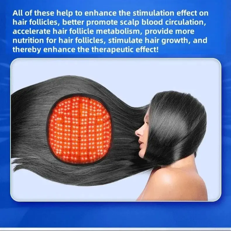 

HLKGO Лазерная терапевтическая шапочка для продуктов для роста волос Fast Grow Red Light Hat Cap