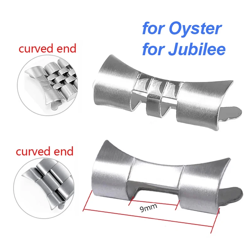 Flat Curved End Strap Connector for Jubilee for Oyster Steel Adapter for Seiko SKX009 SKX007 18 20mm 21 22mm Bracelet Link