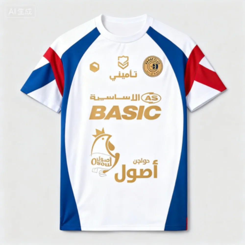 صيف جديد وصول نمط Damac FC بعيدا جيرسي ، الرجال والنساء الرياضة الراحة تي شيرت ، ممارسة اليومية ثلاثية الأبعاد موضة تي شيرت
