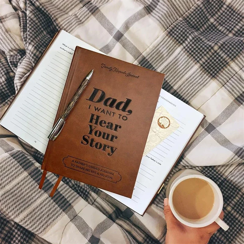 Dad I Want To Hear Your Story Journal Brown A Father\'s Guided Journal Multipurpose Journal Book Portable Notebook School Gift