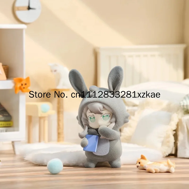 2026hot Genuine Bandai Arknights Pajamars Mofu Blind Box Figure Flocked Pajama Character Model Desktop Ornament Collectible Gift