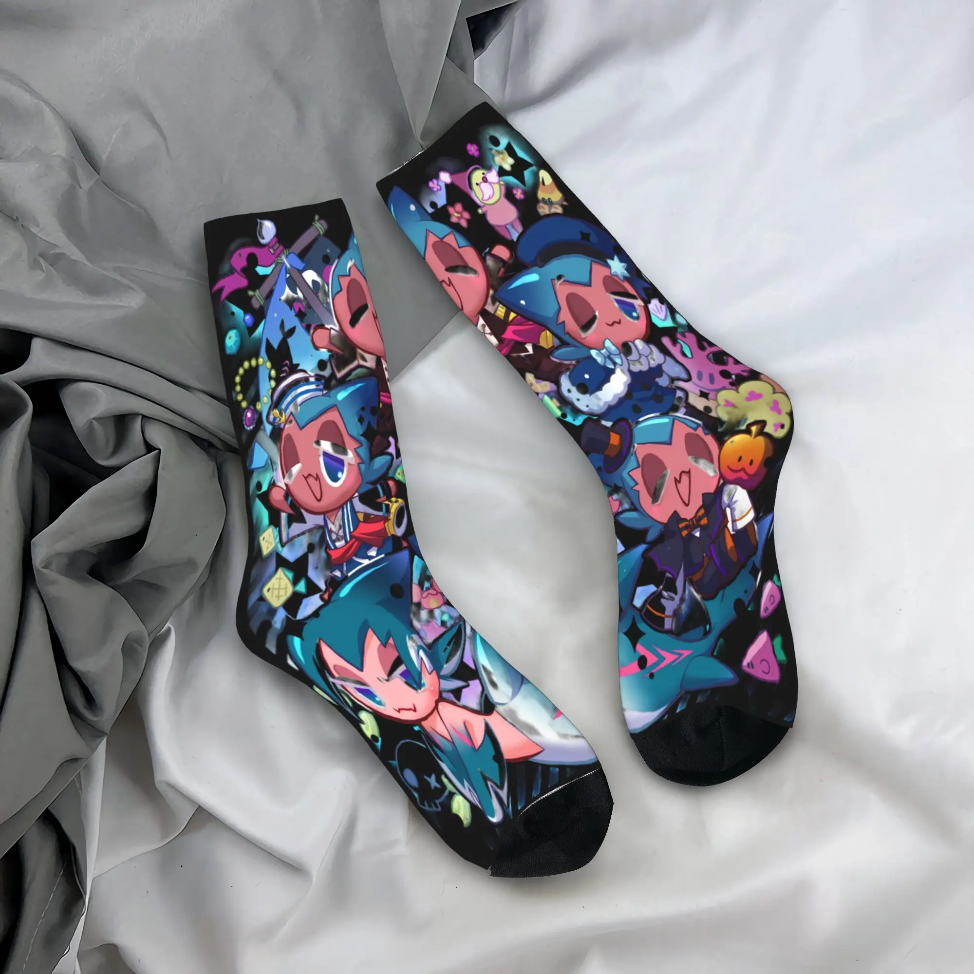 Cookie Run Kingdom Socks  Non-Slip Stockings Men's High Quality Climbing Socks Autumn Elegant Printed Socks