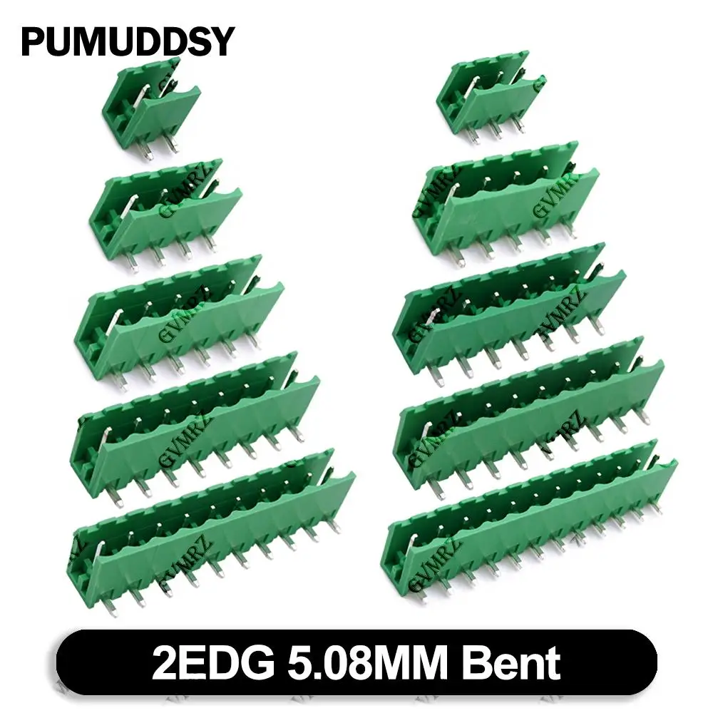 5pcs/set 2EDG 5.08mm Pitch Plug Header Socket For Pcb 2/3/4/5/6/7/8/9 Pin 2p 3p KF2EDG KF2EDGKA Screw Terminal Block Connector 