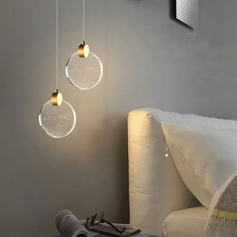Modern Simple Art Pendant Lights Gourd Crystal Hanging Lamps for Dining Room Restaurant Home Decor Nordic Bedroom Light Fixtures