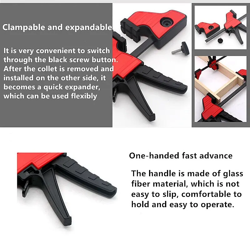 4 Inch Zware F Klem Clip Werkbalk Klemmen Timmerman Ratel Ontgrendeling Houtbewerking Achteruit Klemmen Snelle Grip F Klemmen