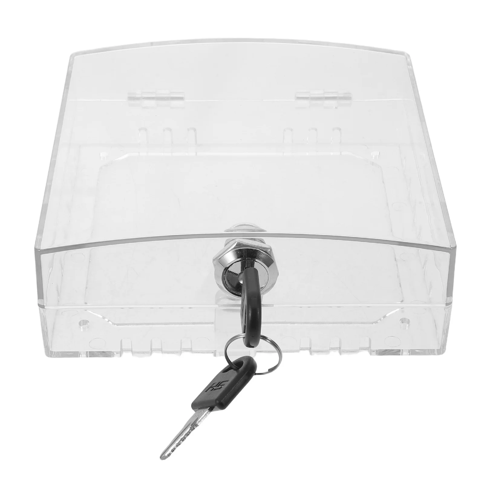 Clear Acrylic Thermostat Locking Cover Wall Mount For Home Office Ac Temperature Control System Tamperproof Lock Box Protection