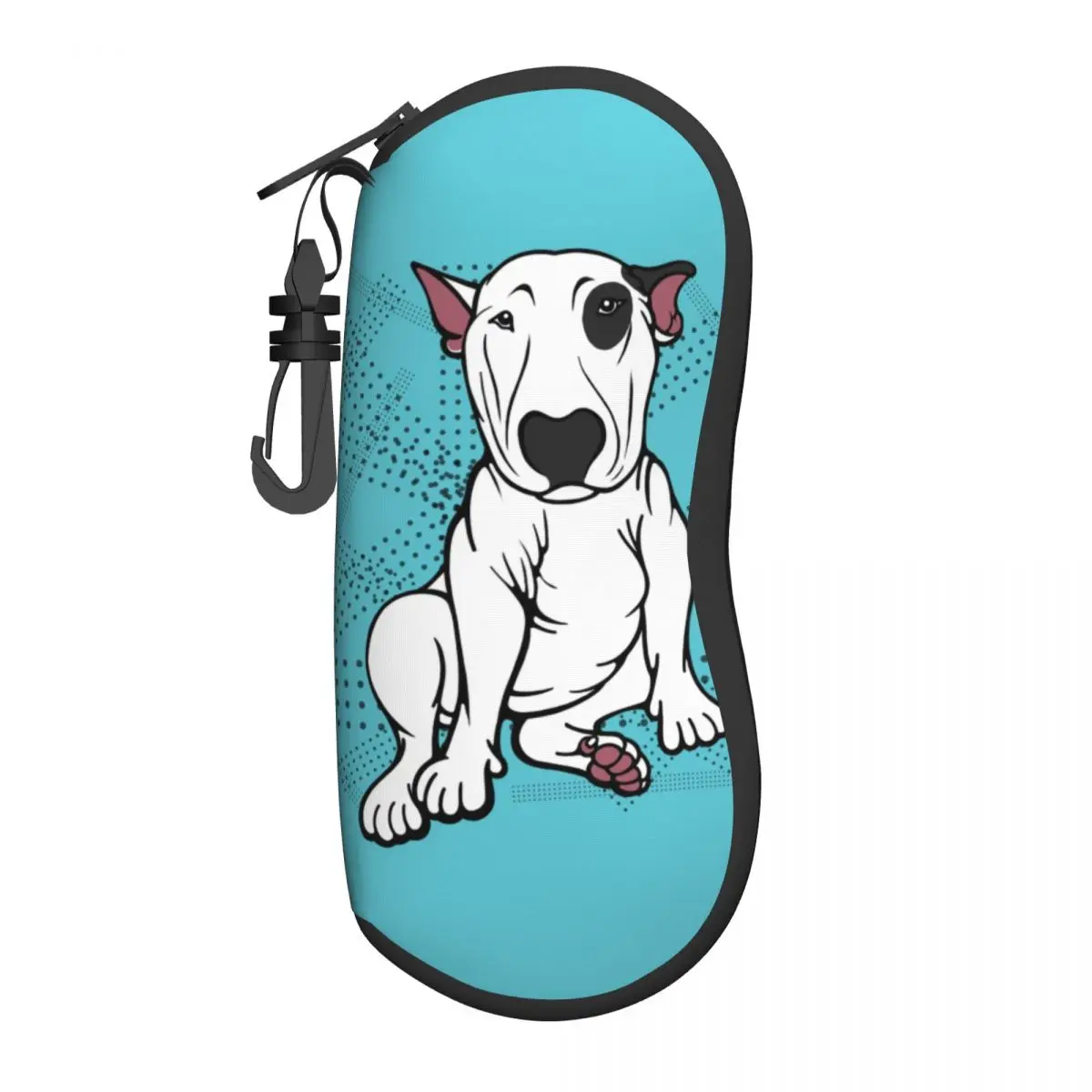 English Bull Terrier Shell Eyeglasses Case Women Men Cute Kawaii Cute Doge Glasses Case Sunglasses Box Pouch