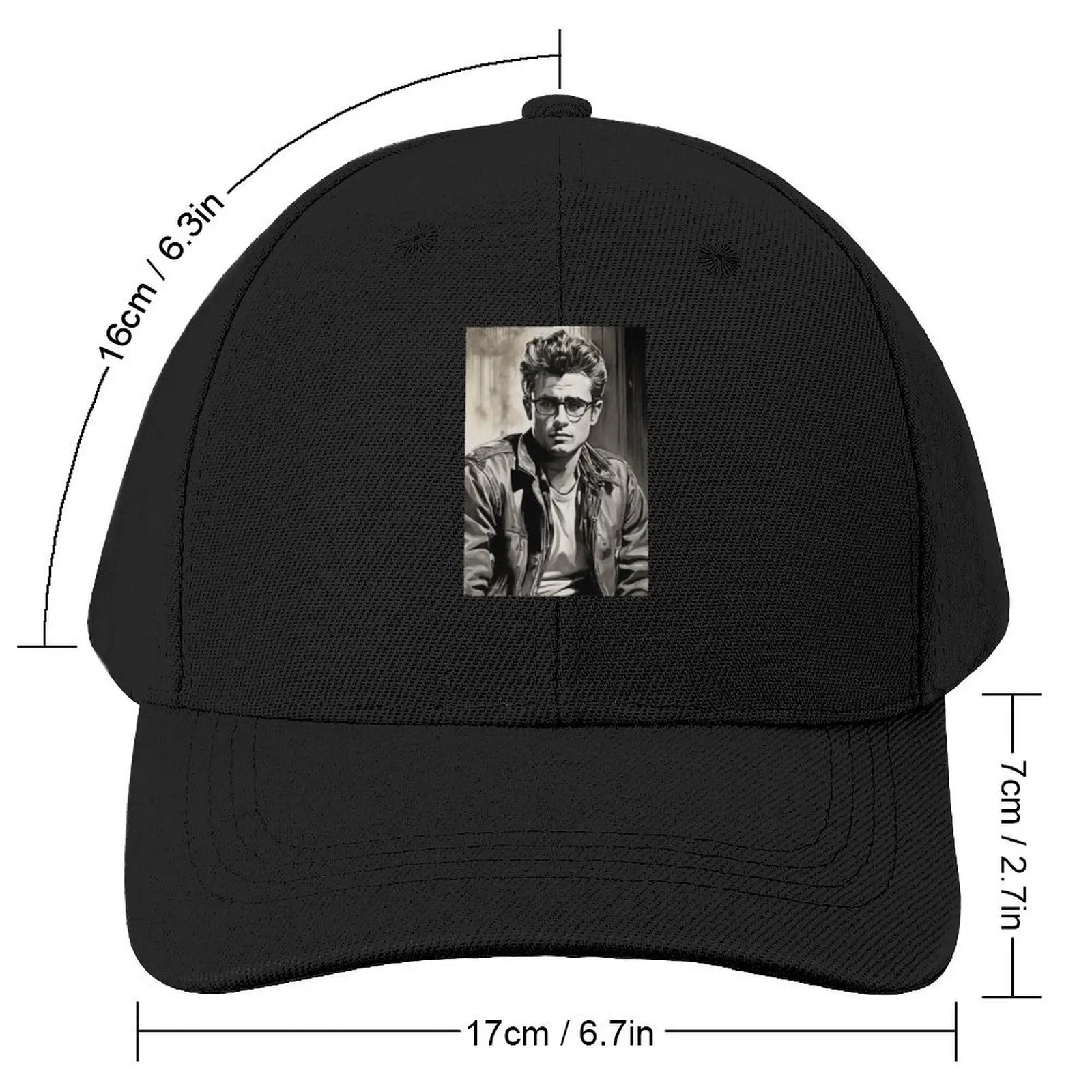 Digital design of James Dean 8 Baseball Cap Anime fashionable Anime Hat For Men Women's