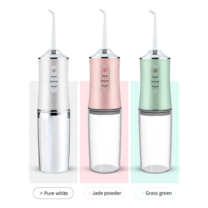 240ML Portable Water Flosser Cordless Oral Irrigator for Teeth 5 Nozzles Oral Cleaning Tool IPX7 Waterproof USB Rechargeable