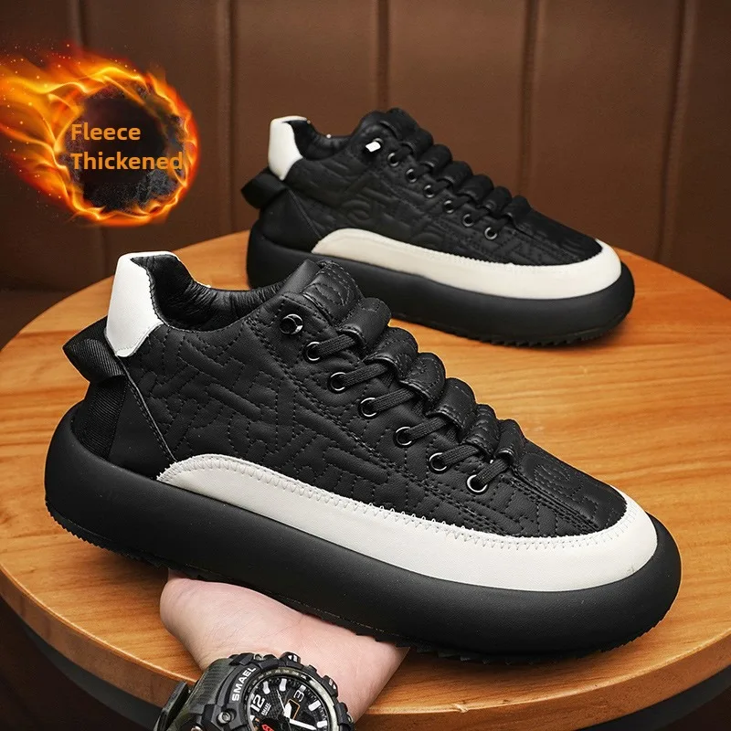 

Chunky Sneaker Men Fashion Non Slip Board Shoes Comfortable Walking Flats Lace-up Vulcanize Shoes Sneakers Zapatillas De Hombre