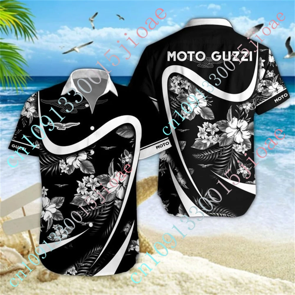 Moto Guzzi Shirts For Men Women Anime Oversized T-shirt 3D Button Cardigan Casual Shirts And Blouses Unisex Clothing Custom Logo