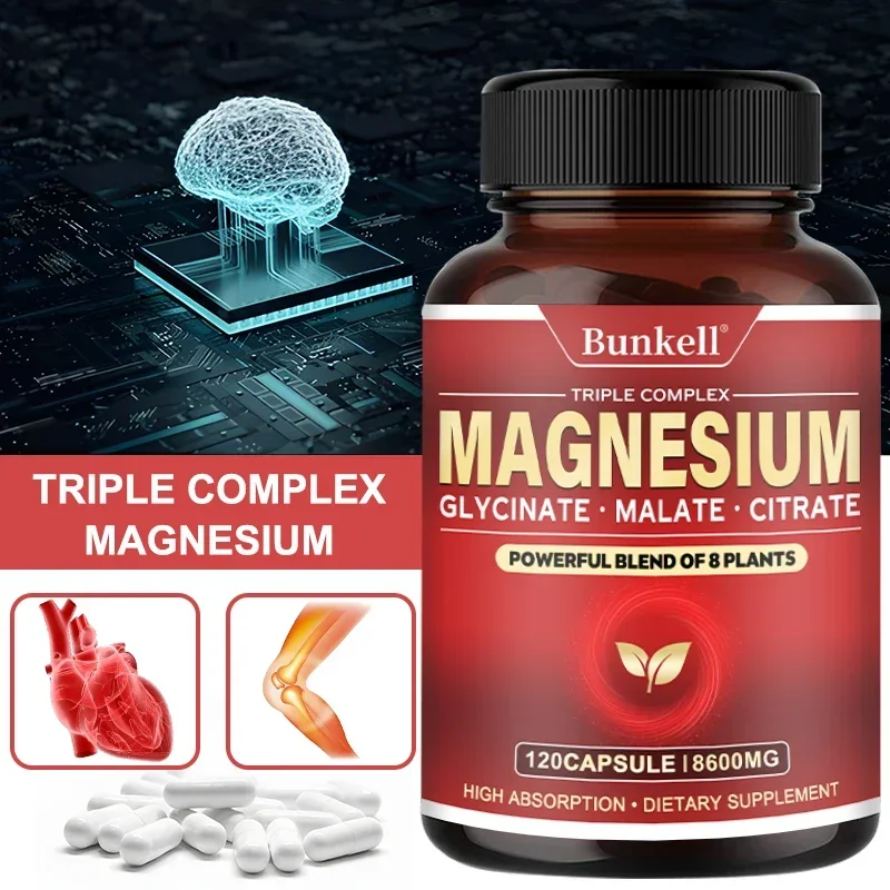 Magnesium Supplementation - Promotes Proper Muscle, Heart and Bone Support Cardiovascular Function and Nutrient Metabolism