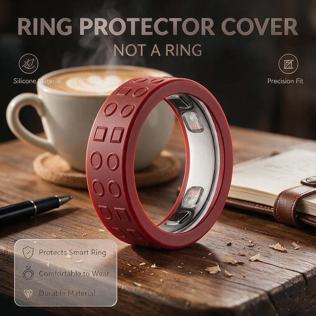 For Oura Ring 5 Silicone Protective Case Ultra Thin Soft Textured Scratch Resistant Ring Cover