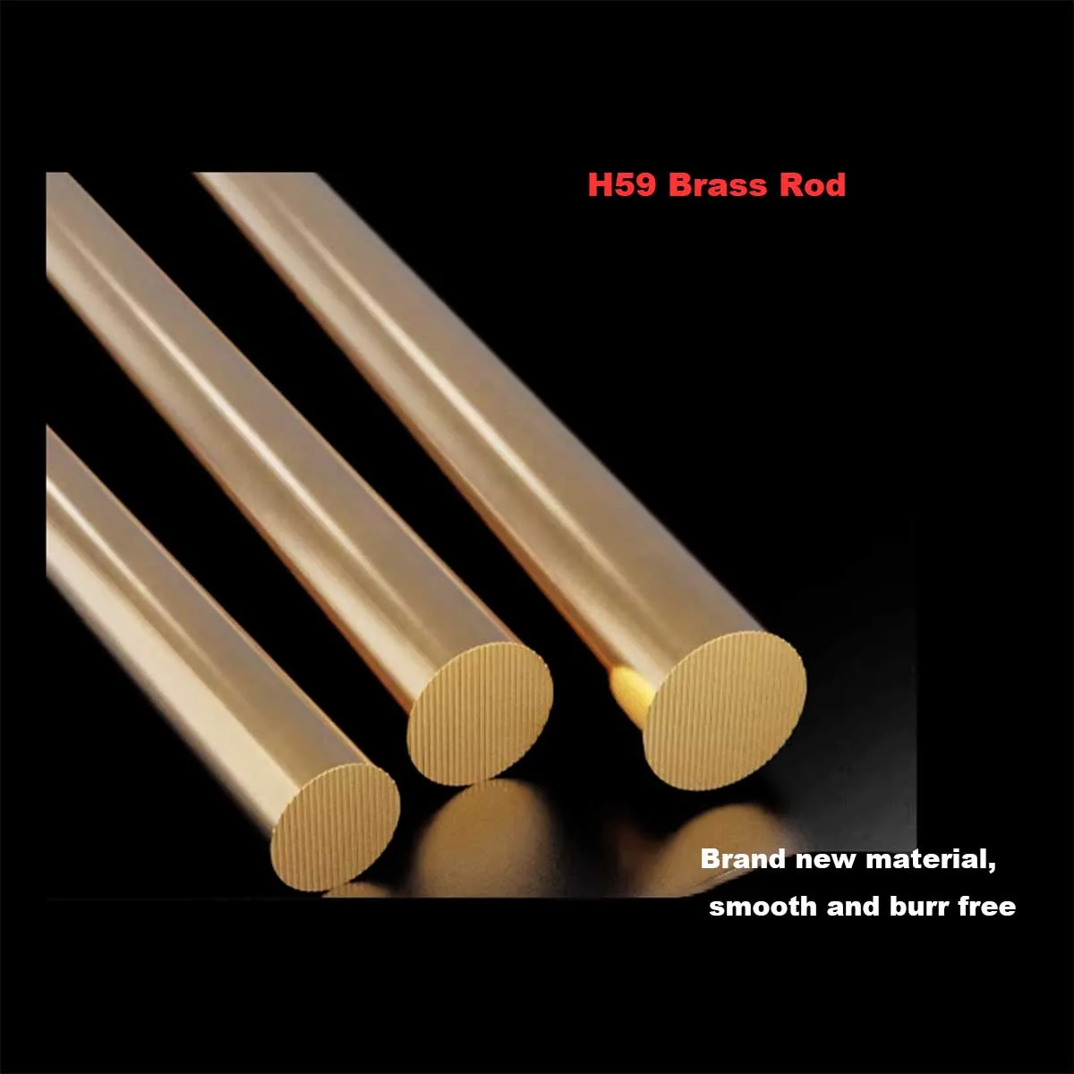 H59 Brass Solid Round Copper Rod 4mm 5mm 6mm 8mm 10mm-60mm