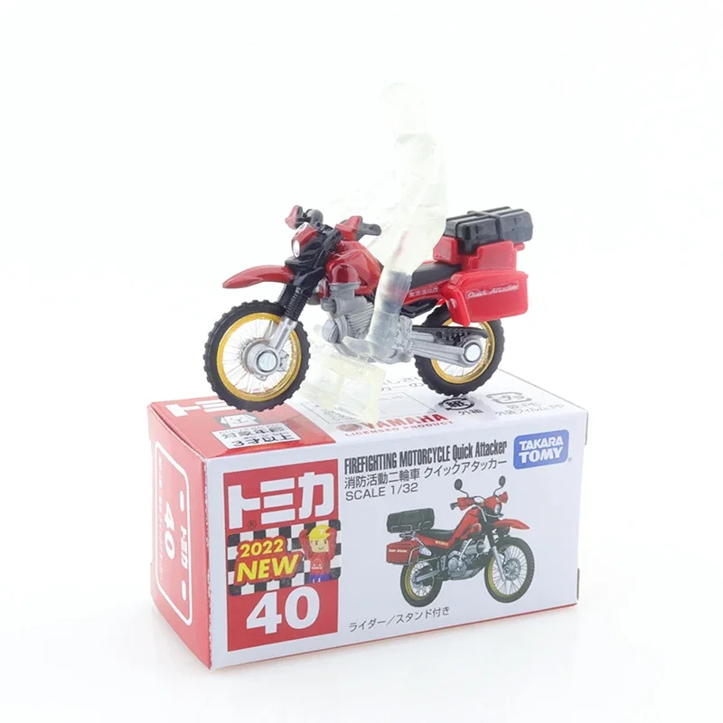 Takara Tomy Tomica No.40 Fire Bike Quick Attacker 1:32  Diecast Automotive Model Ornaments Cas Toys Gift Decorations