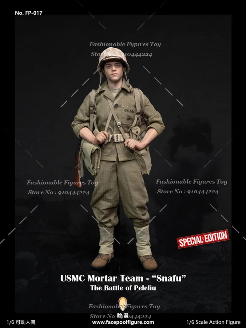 FP017 1/6 Żołnierz Męski USMC Drużyna Moździerzy Snafu Bitwa o Peleliu 12-calowa Figurka Akcji Kolekcja Bojowa Wojskowa Seria Lalek