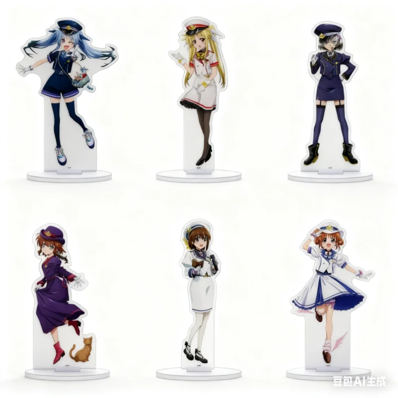 

15CM Anime Magic Girl Lyrical Nanoha HD Acrylic Stand Cute Action Figure Madoka Magica PVC Desktop Stand Model Fans Toy Gift
