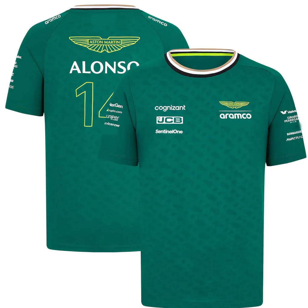 Aston Martin Fernando Alonso & Lance Stroll Driver Camiseta de moda informal de verano Camiseta unisex transpirable de secado rápido