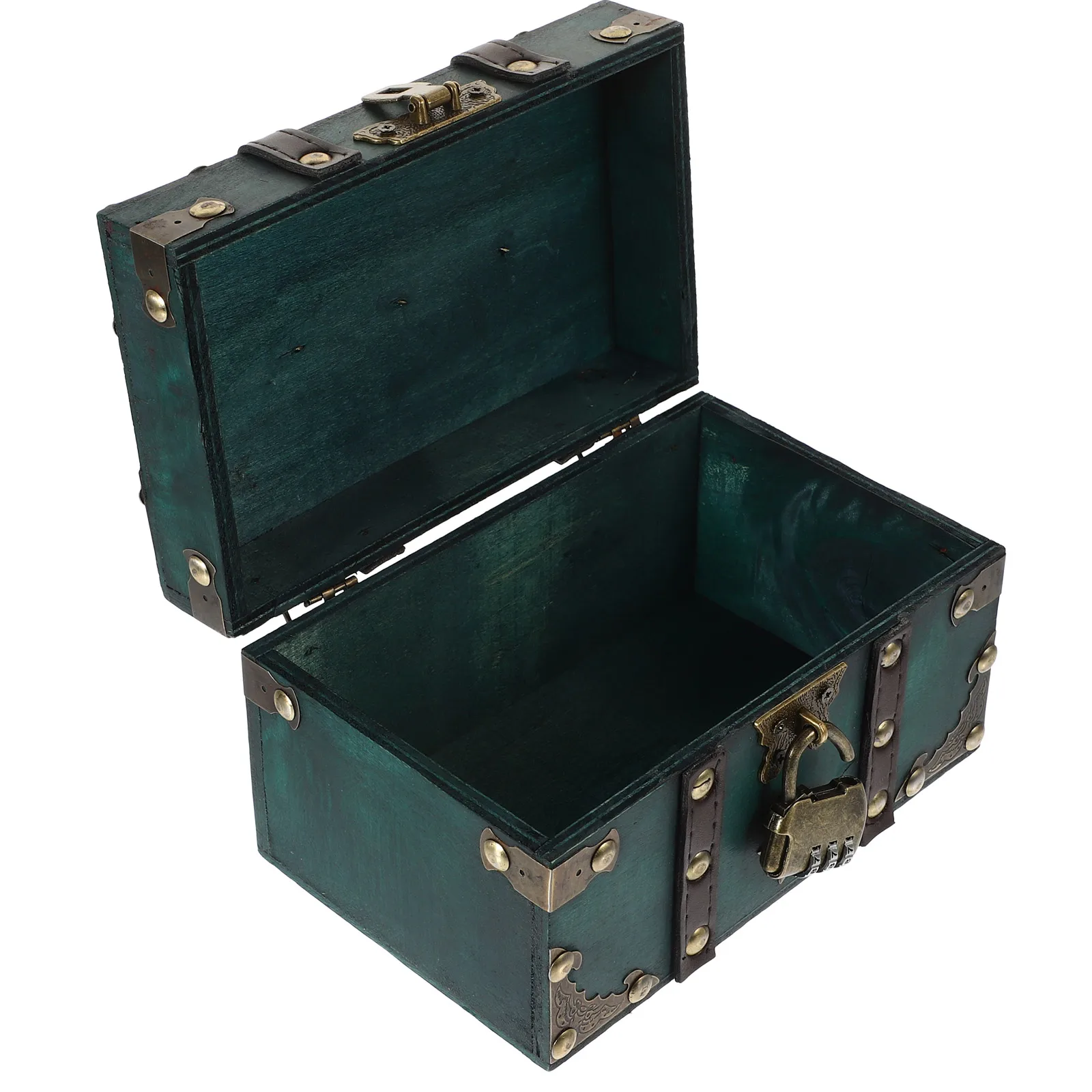 

Vintage Wooden Chest Box With Lock Large Capacity Trinket Storage Case Retro Trinket Case For Jewelry Coins Documents//