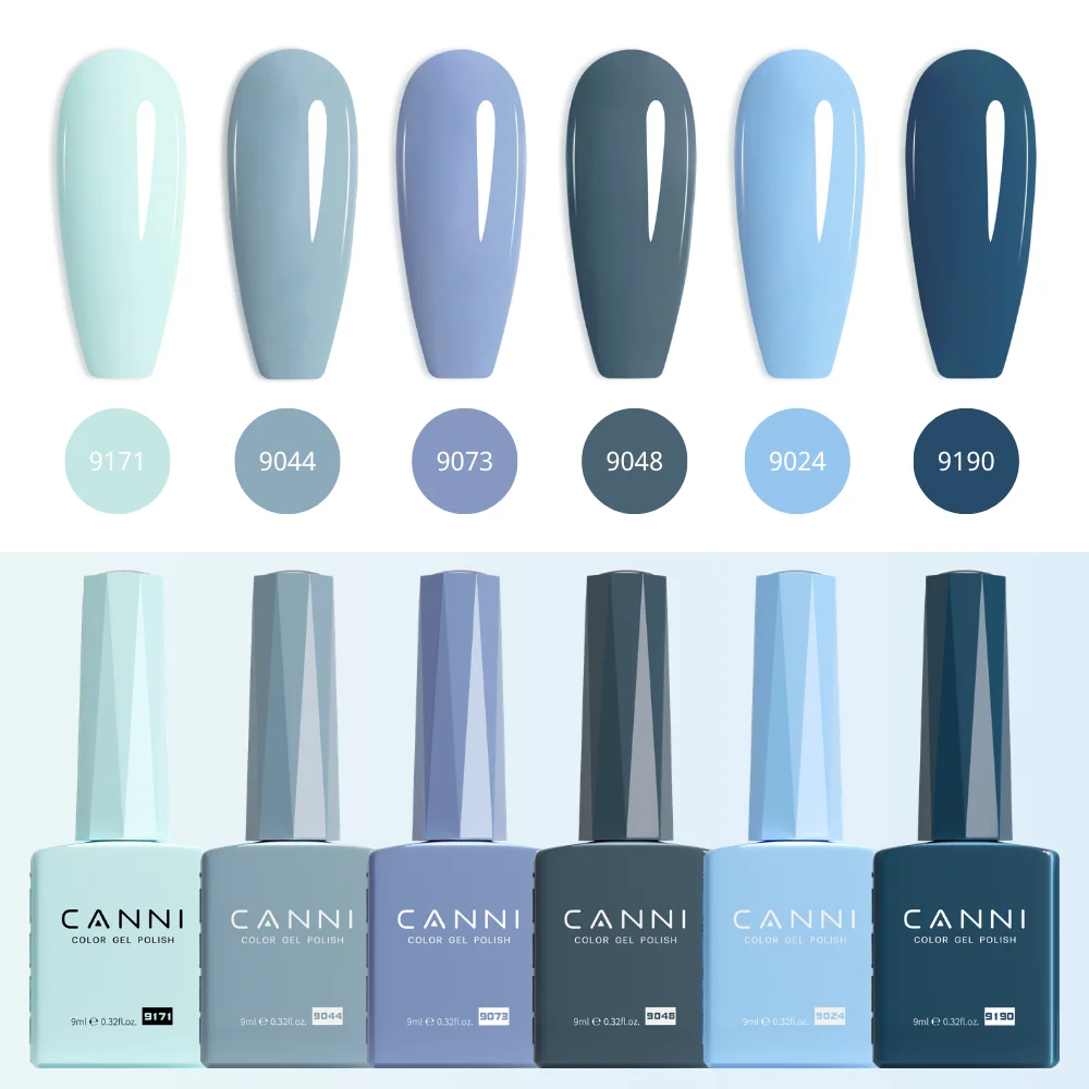 CANNI Herbst Gel-Nagellack-Set Braune Erdfarben Warme Kaffeefarben UV LED Soak-Off Langanhaltend Hohe Deckkraft Nagel-Maniküre 9ml