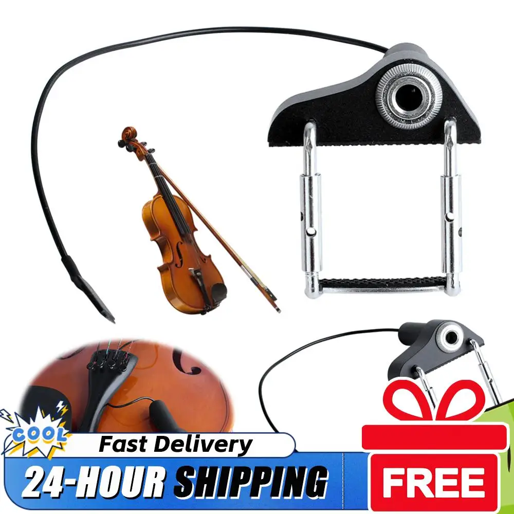 

Электронный звукосниматель для скрипки и органа, мгновенный аутентичный акустический звук, портативный звукосниматель для музыкальных инструментов, звукосниматель для альта