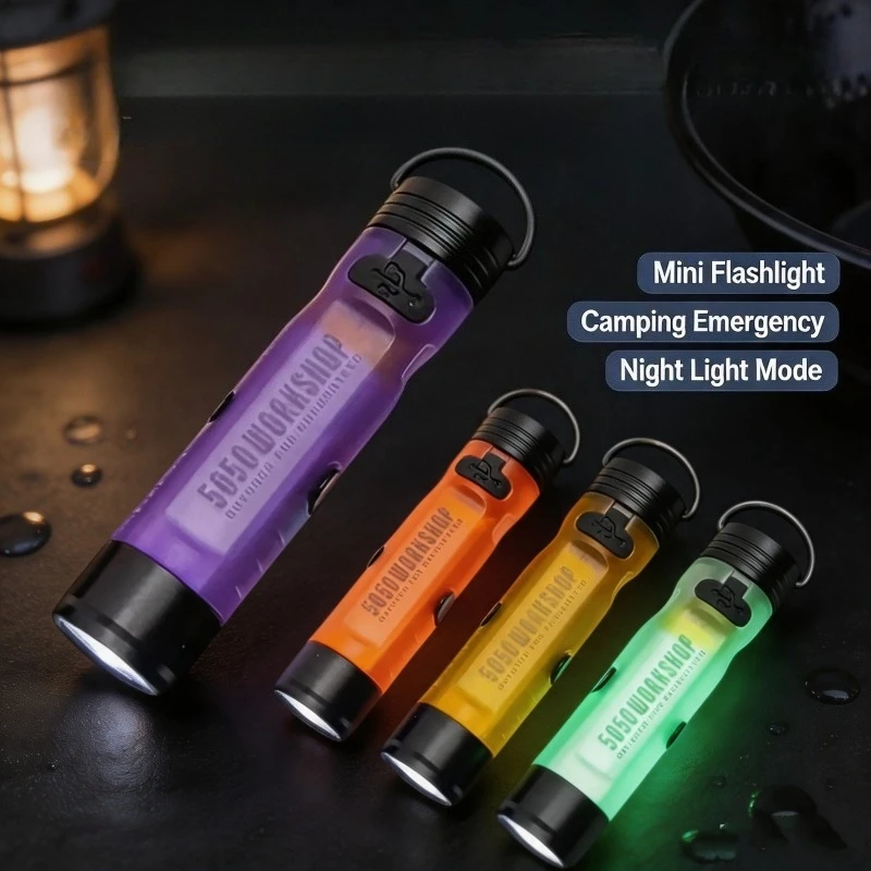 Portable Clip‑on Mini LED Pocket Flashlight 5 Modes Waterproof Long Endurance Outdoor Emergency Torch