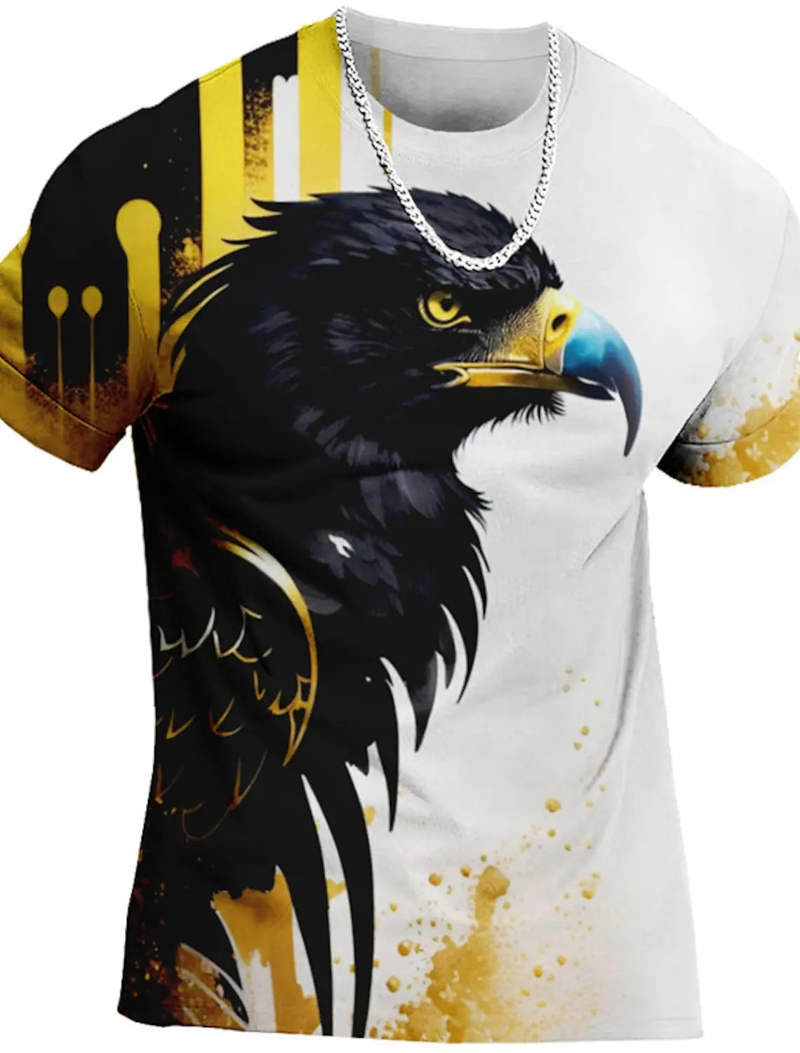 

American Eagle Graphics T-Shirt For Men 3D Print Tees Animal Camisetas Pattern Short Sleeve Tops Summer Casual Men's Clothing
