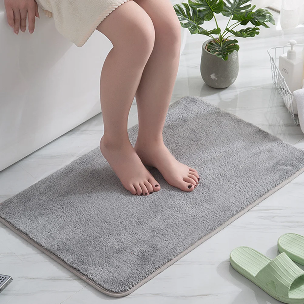 

Ultra Absorbent Non-Slip Floor Mat For Bathrooms Doorways Polyester Entrance Rug Machine Washable Rectangular Design