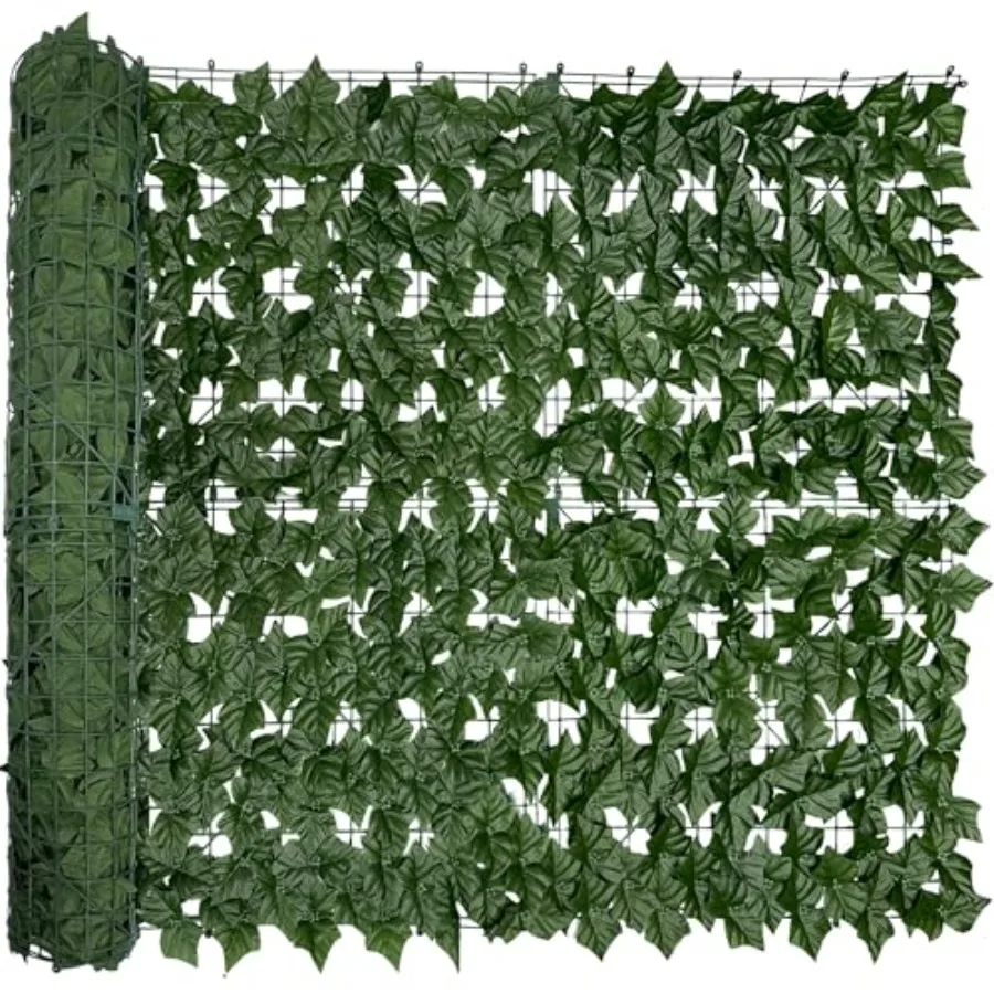 

Искусственный забор-экран из плюща 128x48 дюймов (43 кв. фута) с защитой от ультрафиолета, искусственная травяная стена для использования внутри и снаружи помещений