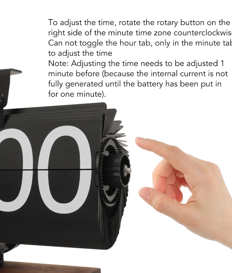 Digital Flip Down Clock Retro Automatic Turning Battery Operated Mechanical Clock for Home Room Office Decoration