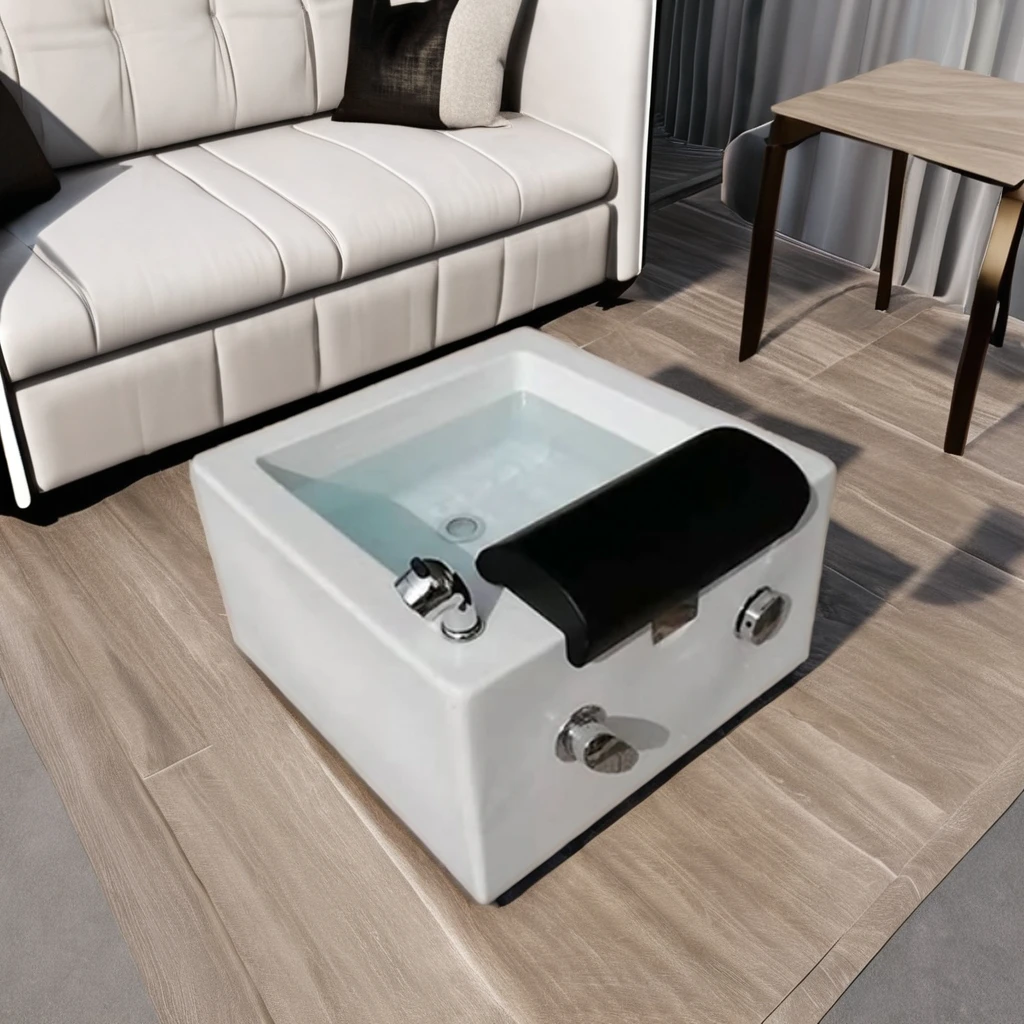 

Luxury Modern Simple Style Wooden Pedicure Chair With Massage Features For Spa Nail Salon Pedicure Treatment