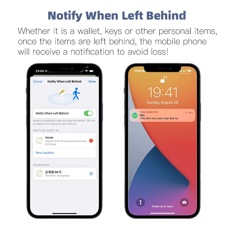 جهاز تتبع صغير بلوتوث من Xiaomi لجهاز Apple Find My Smart Tag Kid Pet Car GPS Lost Tracker Anti Lost Reminder Positioner