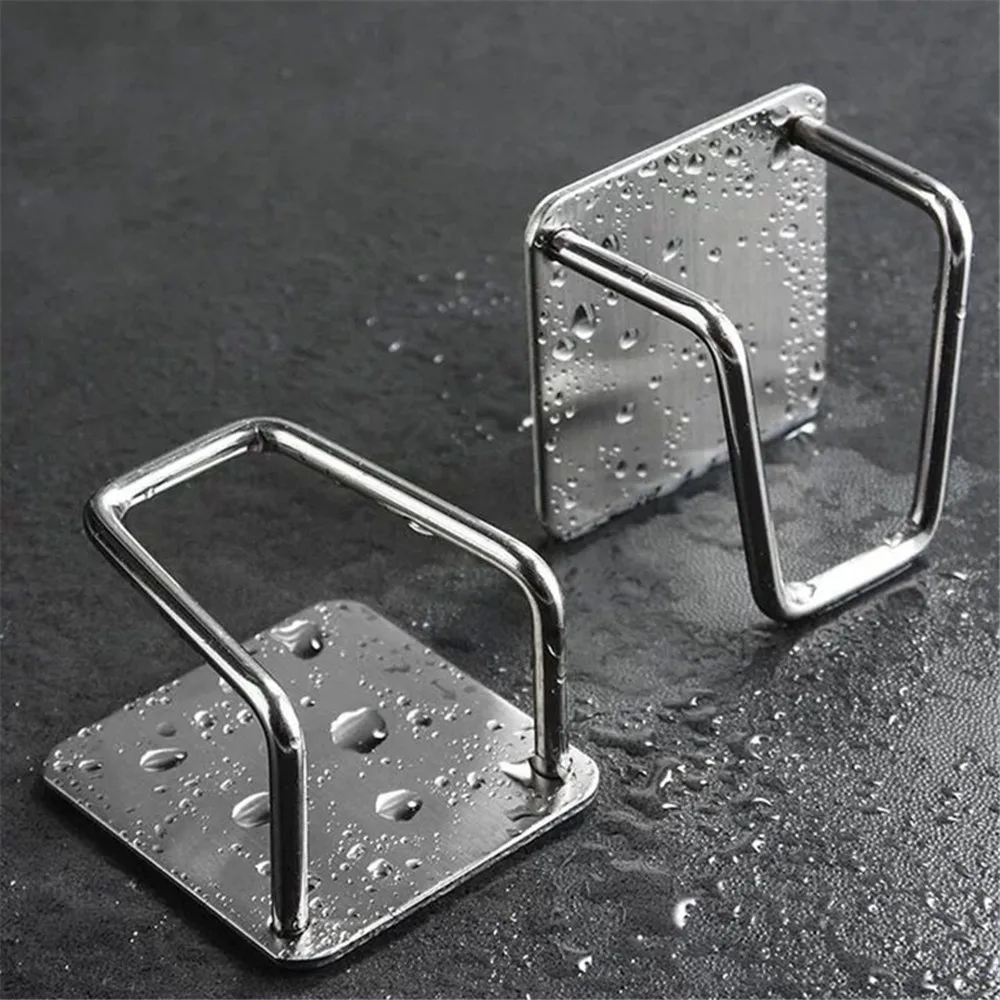 Kitchen Adhesive Strong Wall Hanger Hook Sink Sponges Holder Drain Drying Rack Storage Organizer Bathroom Suction Cup Stainless view 6